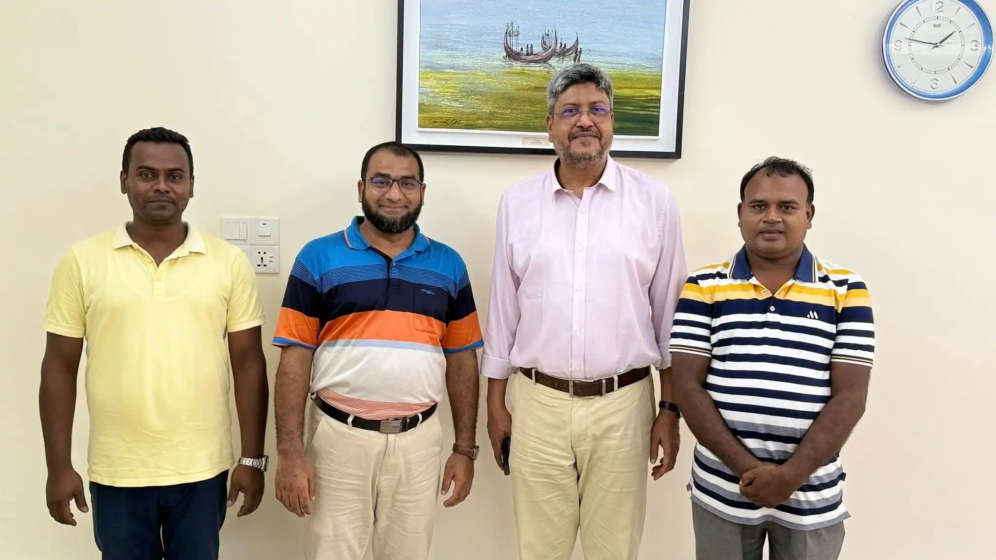 শুভেচছা বিনিময় হয় প্রিন্সিপাল জনাব কর্নেল মোঃ রশিদুল ইসলাম খান (অবঃ)। ধন্যবাদ স্যারকে। সাথে ছিলেন জনাব আবু সামা, এরিয়া ইনচার্জ, জামালপুর।