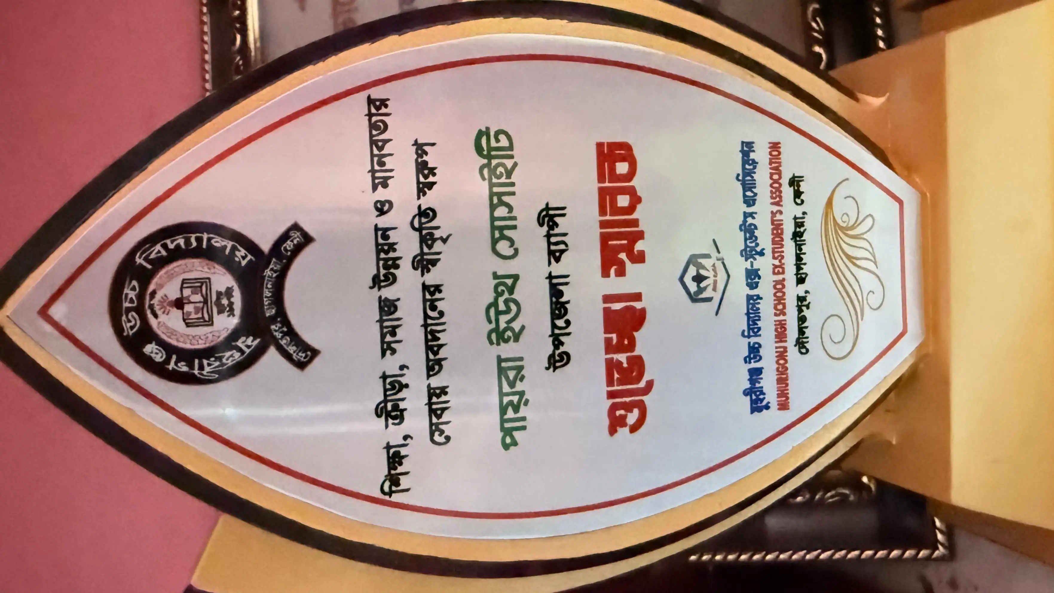 সম্মাননা স্বারক গ্রহন